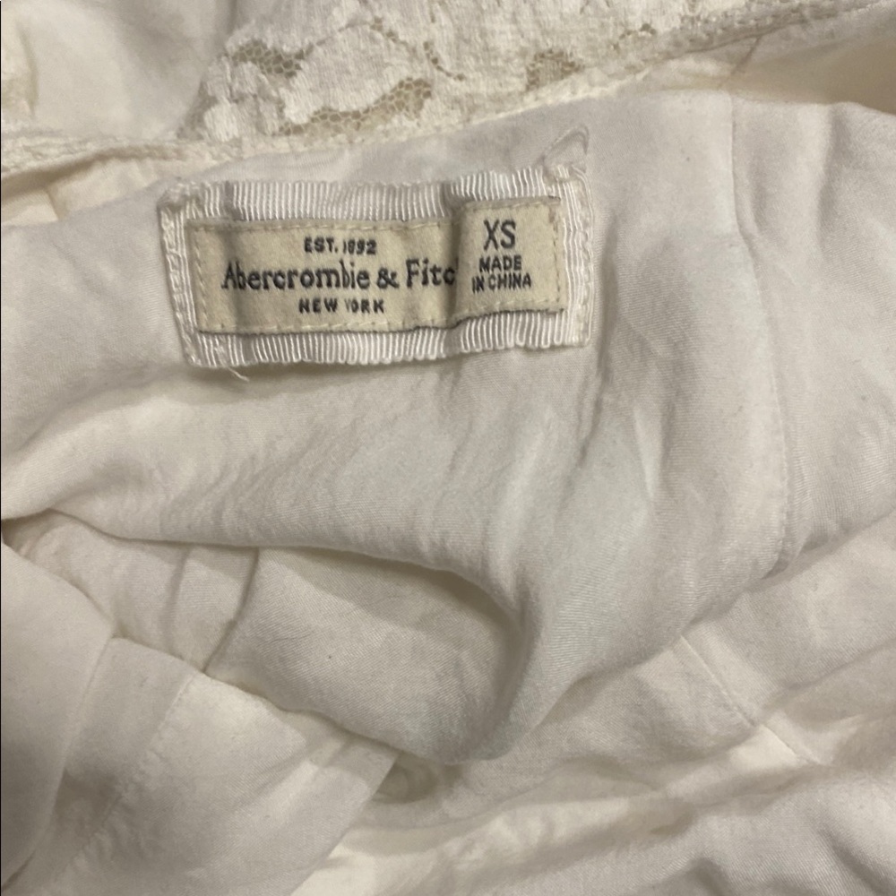 Abercrombie & Fitch White Babydoll Mini Dress - Picture 5 of 5